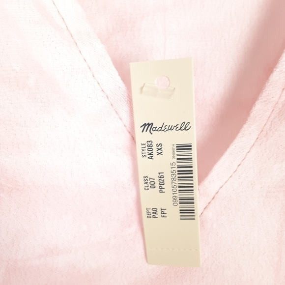 NWT Madewell Tie Dye Ruffle Shoulder Top XXS - Picture 9 of 12